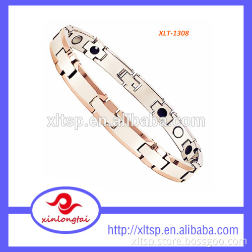 Alibaba website Christmas gift silicone energy mens stainless steel bracelet